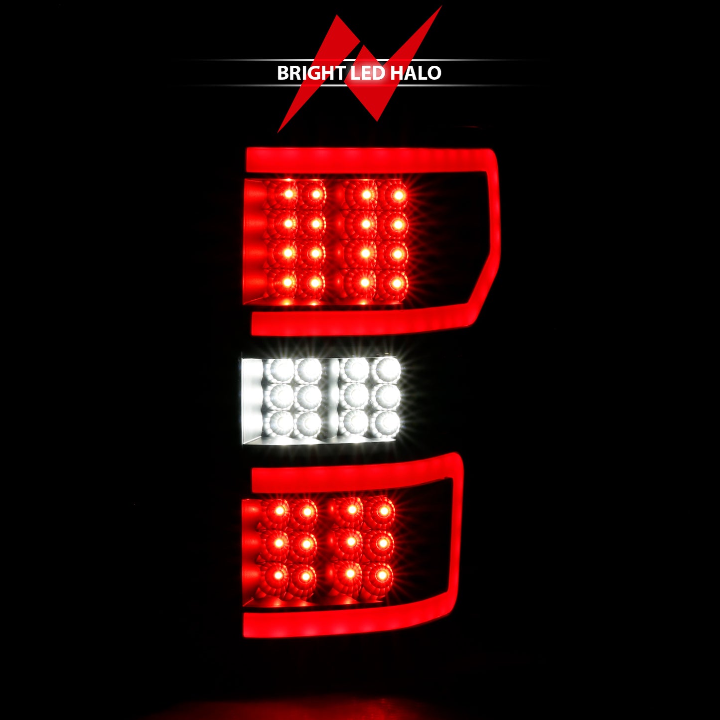 ANZO - LED Tail Lights LED TAILLIGHT BLACK (RED LIGHT BAR) (W/ SEQUENTIAL) Pair - 311314 - MST Motorsports