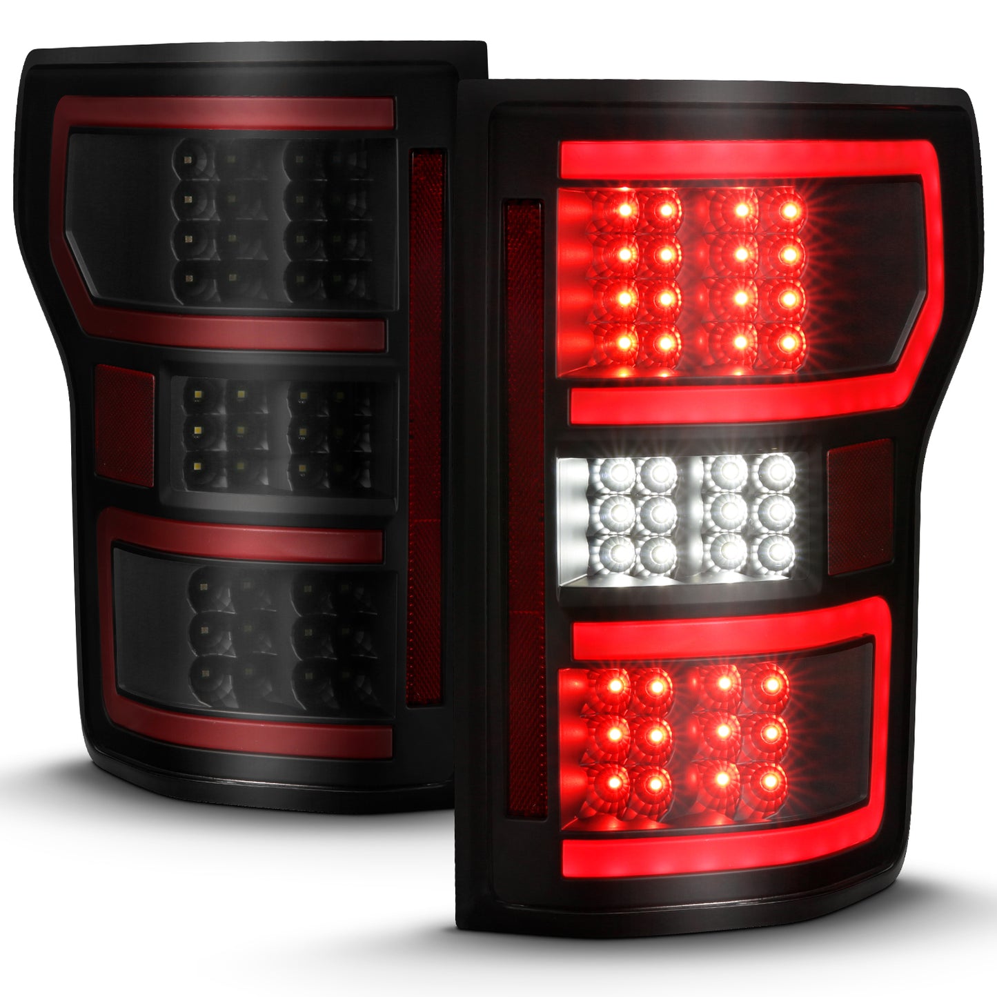 ANZO - LED Tail Lights LED TAILLIGHT BLACK (RED LIGHT BAR) (W/ SEQUENTIAL) Pair - 311314 - MST Motorsports