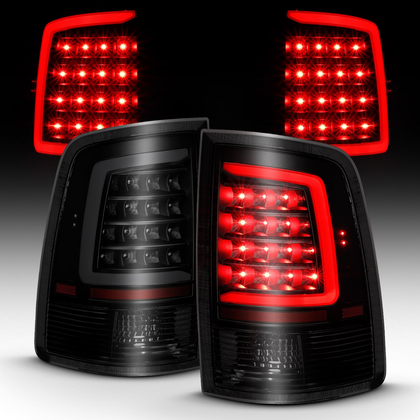 ANZO - Tail Light Assembly; LED; Black Housing; Smoke Lens; Pair - 311319 - MST Motorsports