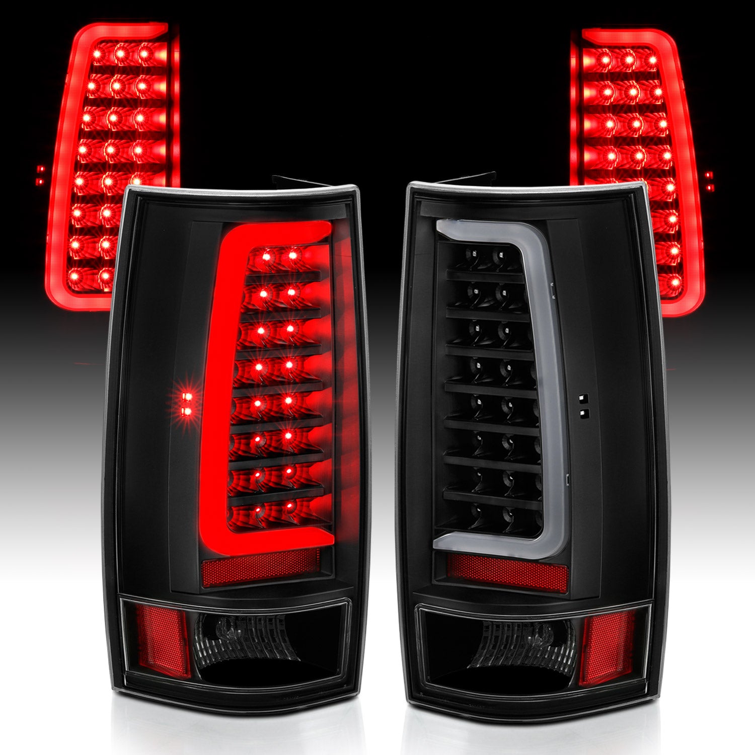 ANZO - Tail Light Assembly; LED; Black Housing; Clear Lens; Pair - 311321 - MST Motorsports