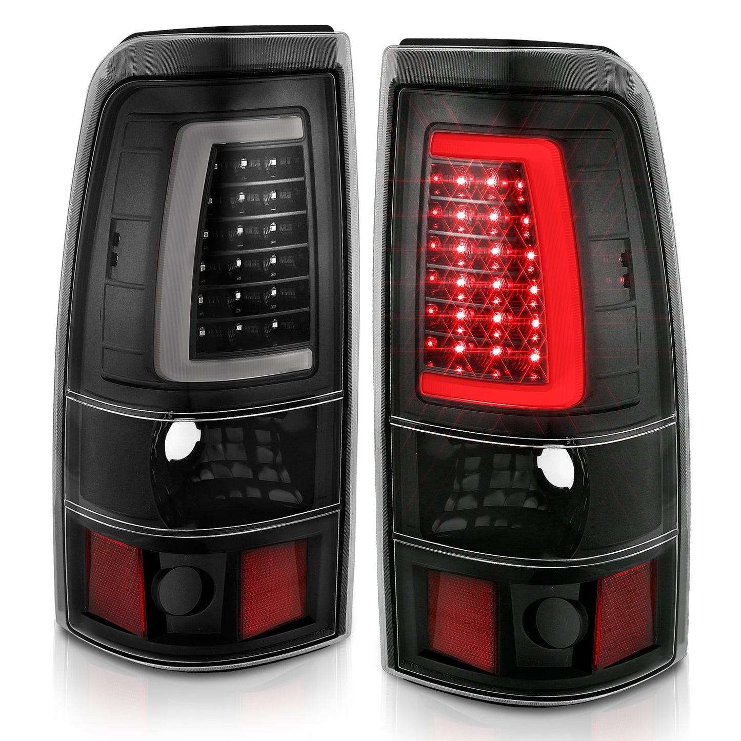 ANZO - Tail Light Assembly; LED; Black Housing; Clear Lens; Pair - 311333 - MST Motorsports