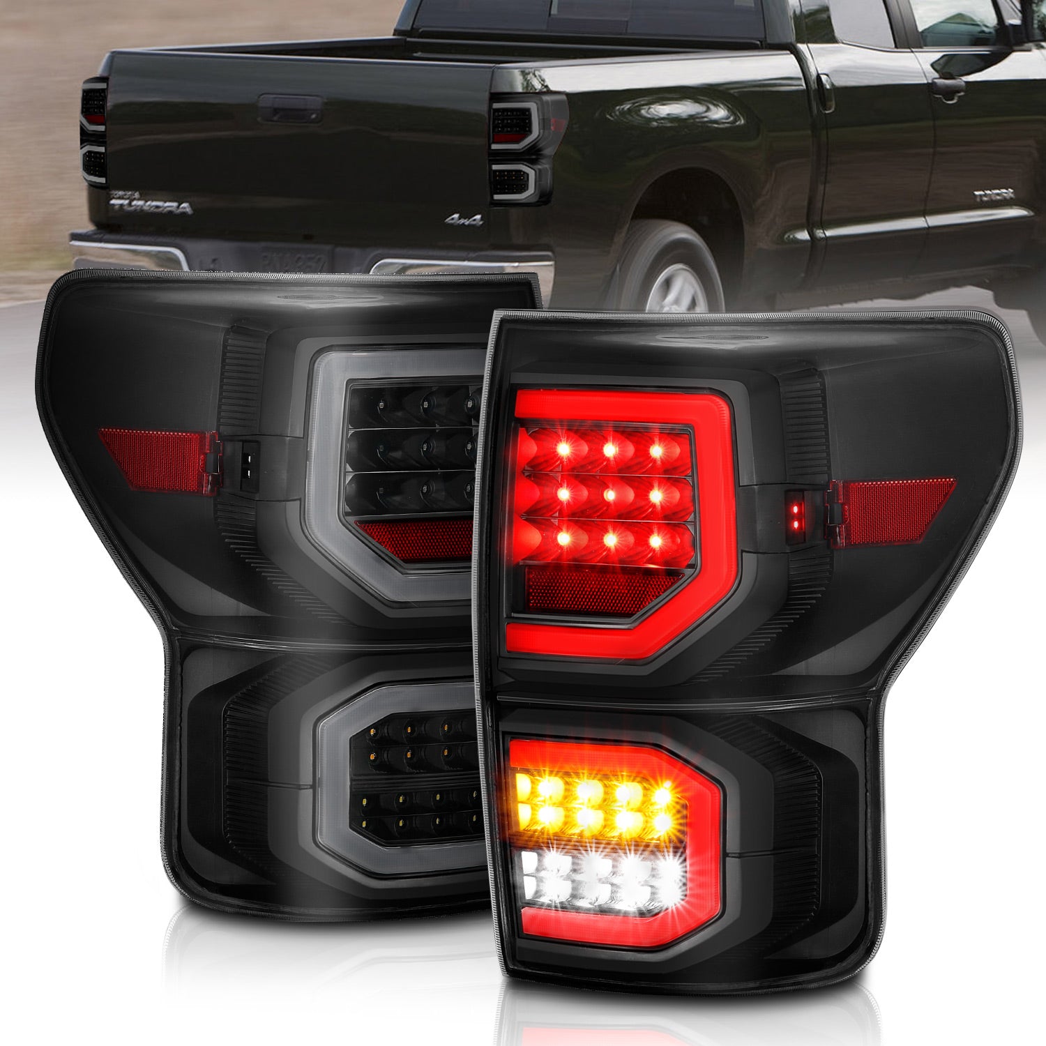 ANZO - Tail Light Assembly; LED; Black Housing; Smoke Lens; Pair - 311337 - MST Motorsports