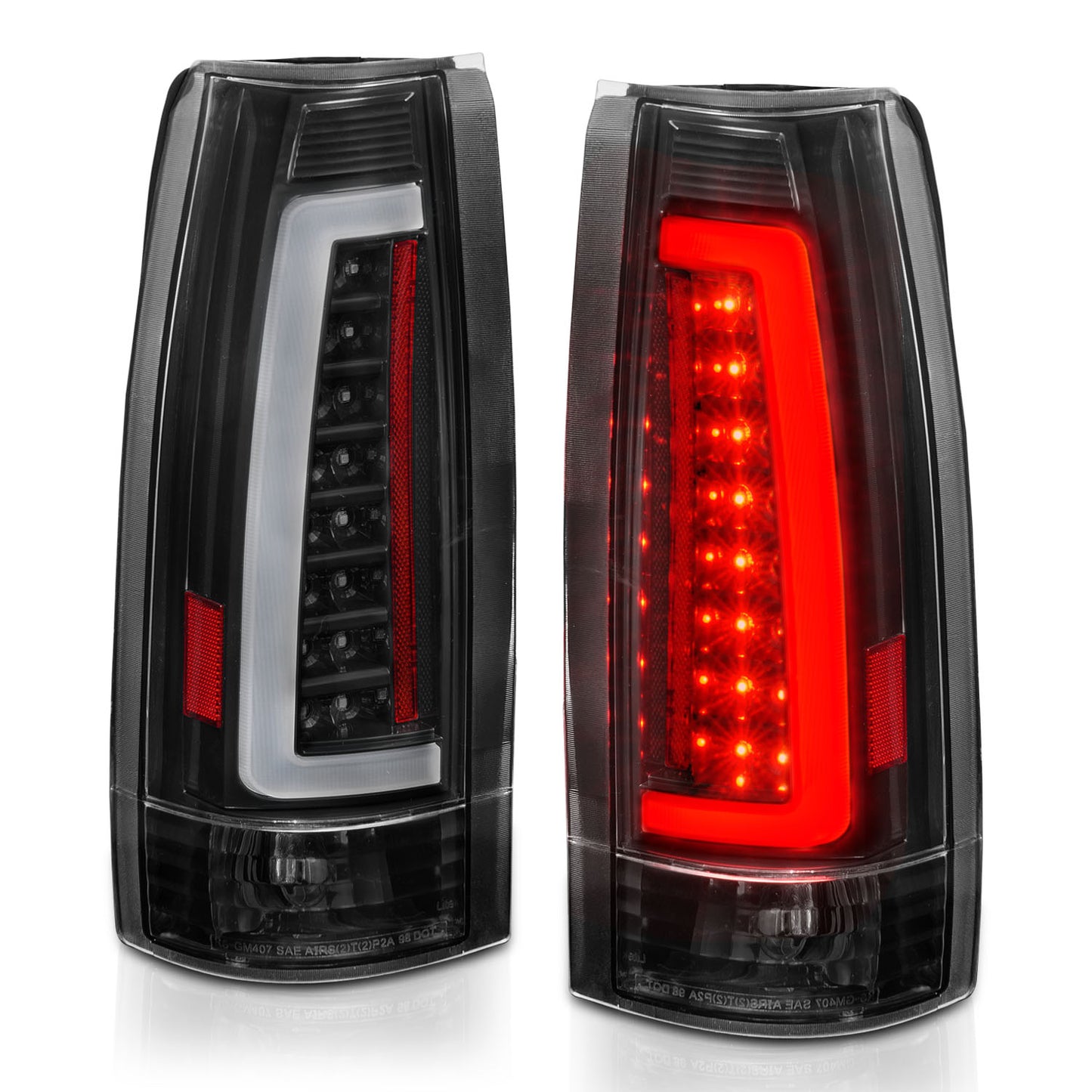 ANZO - Tail Light Assembly; LED; Black Housing; Clear Lens; Pair - 311344 - MST Motorsports