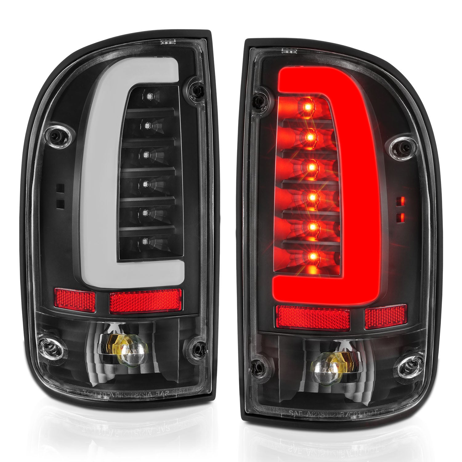 ANZO - Tail Light Assembly; LED; Black Housing; Clear Lens; Pair - 311353 - MST Motorsports