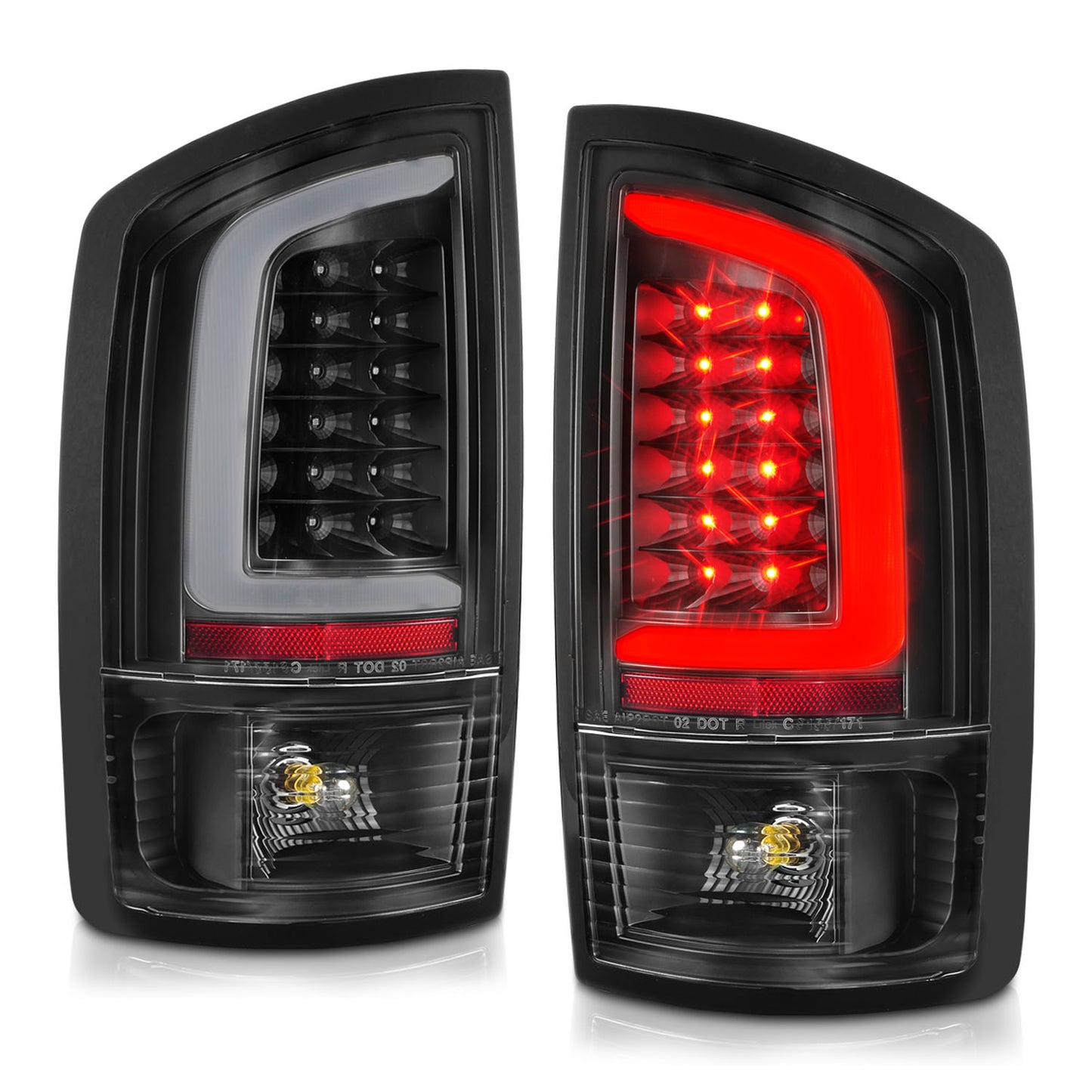 ANZO - Tail Light Assembly; LED; Black Housing; Clear Lens; Pair - 311368 - MST Motorsports