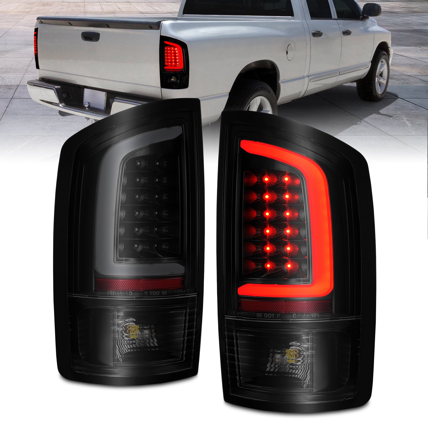 ANZO - Tail Light Assembly; LED; Black Housing; Smoke Lens; Pair - 311369 - MST Motorsports