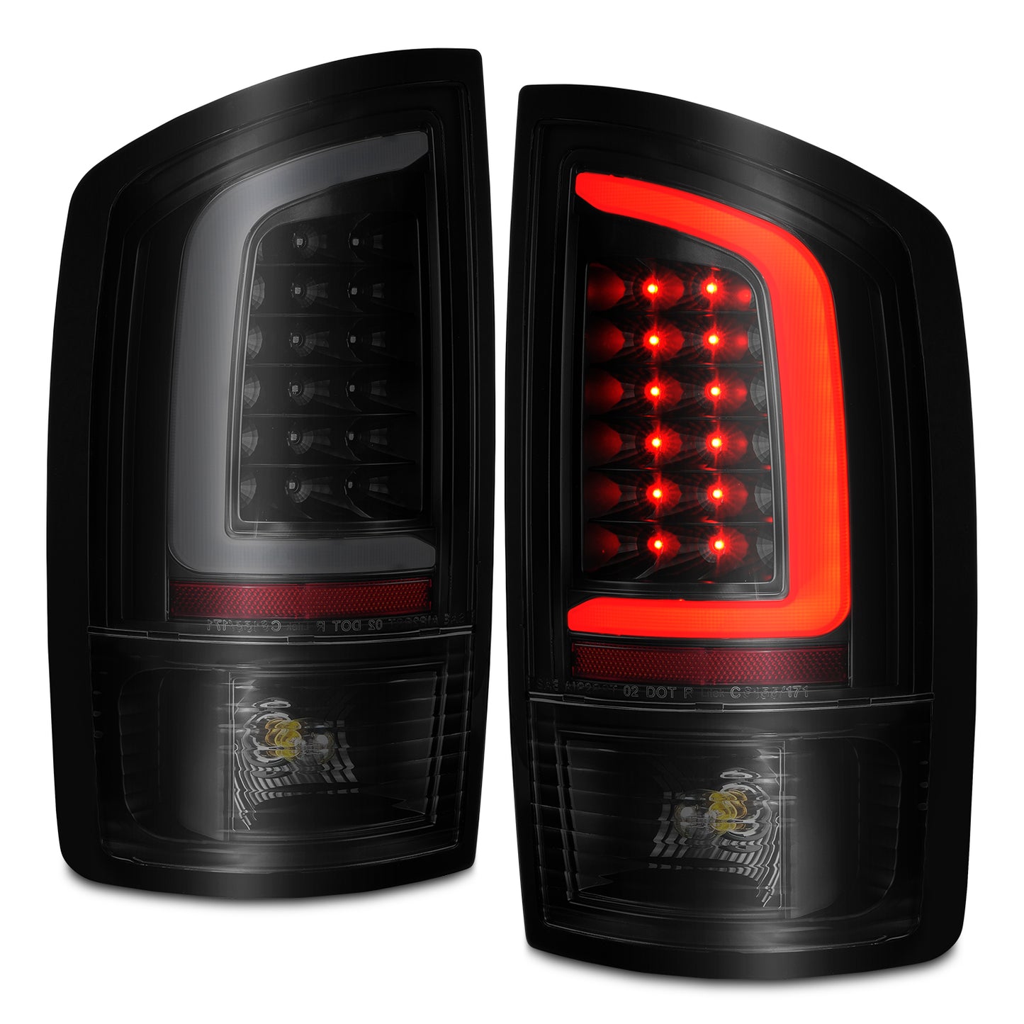 ANZO - Tail Light Assembly; LED; Black Housing; Smoke Lens; Pair - 311369 - MST Motorsports