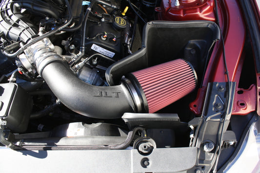 JLT - JLT 15-17 Ford Mustang V6 Black Textured Cold Air Intake Kit w/Red Filter - CAI-FMV6-15 - MST Motorsports