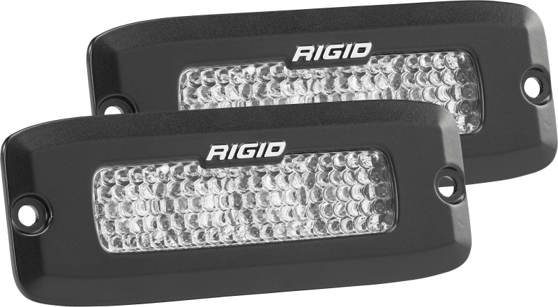 RIGID Industries - RIGID SR-Q Series PRO, Flood Diffused, Flush Mount, Black Housing, Pair - 925513 - MST Motorsports