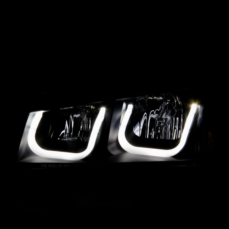 ANZO - Projector Headlight Set; Clear Lens; Black Housing; Pair; w/U-Bar; - 111312 - MST Motorsports