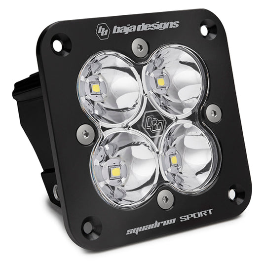 Baja Designs - Baja Designs Squadron Sport Work/Scene Pattern Black Flush Mount LED Light Pod - Clear - 551006 - MST Motorsports