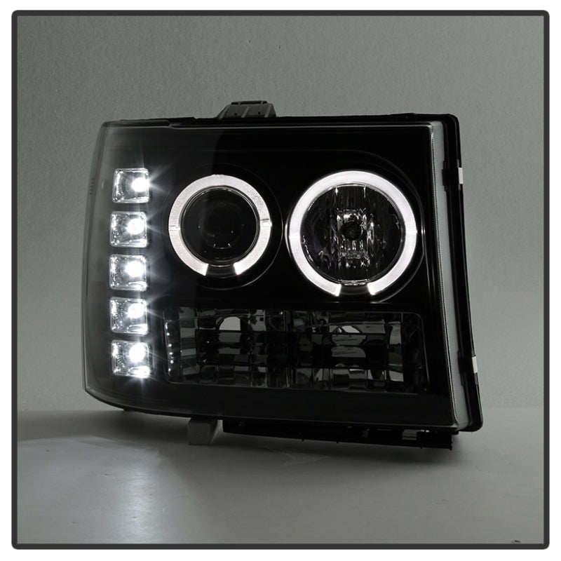 Spyder Auto - Projector Headlights - LED Halo- LED - Black - High H1 - Low H1 - 5010605 - MST Motorsports