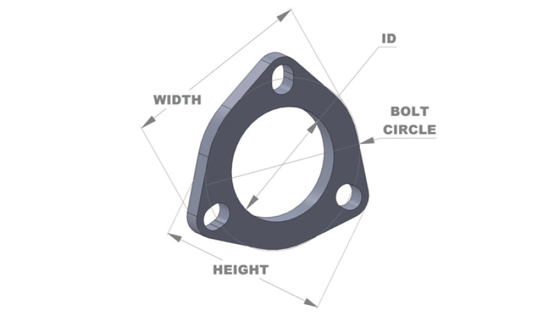 Vibrant - 3-Bolt Stainless Steel Flanges (2.5" I.D.) - Box of 5 Flanges - 1482 - MST Motorsports