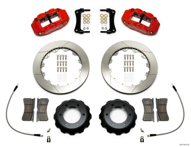 Wilwood - Wilwood Narrow Superlite Red 6R Front Kit 12.88in Slotted Rotor w/ Lines 05-15 Toyota Tacoma - 140-14577-R - MST Motorsports