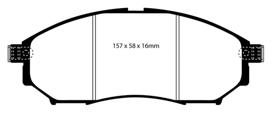 EBC - EBC 05-08 Infiniti G35 3.5 2WD Bluestuff Front Brake Pads - DP51671NDX - MST Motorsports