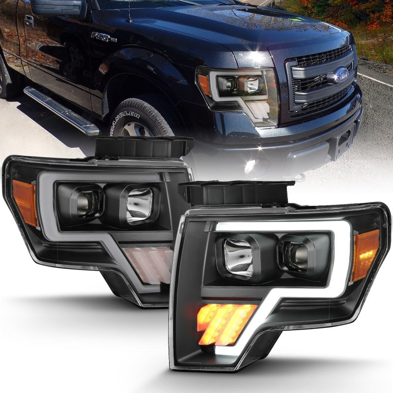 ANZO - Projector Headlights Plank Style Black Housing - 111445 - MST Motorsports