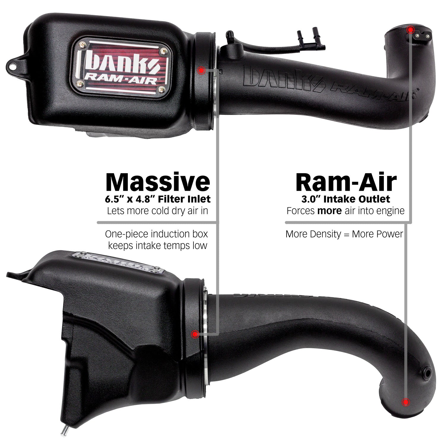 Banks Power - Banks Ram-Air, Big-Ass Oiled Filter, Cold Air Intake System - 41844 - MST Motorsports