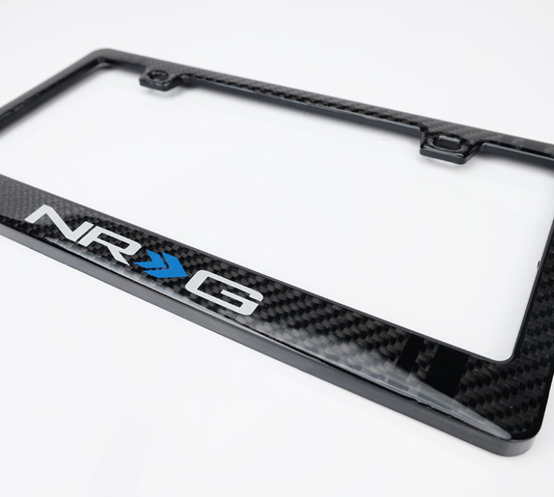 NRG - NRG Carbon License Plate Frame/ Fiber Poly Dip Finish Wet w/ NRG Logo - CARB-P200NRG - MST Motorsports