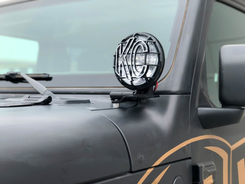 KC HiLiTES - KC 2018-2019 Jeep JK A-Pillar Apollo Pro Halogen Spot Beam Light Kit - 97113 - 97113 - MST Motorsports