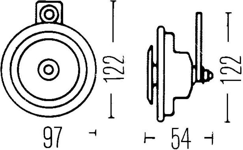 Hella - Hella Sharptone Horn Kit 12V 415/350Hz Yellow (3BB922000731 = H31000001) (Min Qty 360) - H31000001 - MST Motorsports