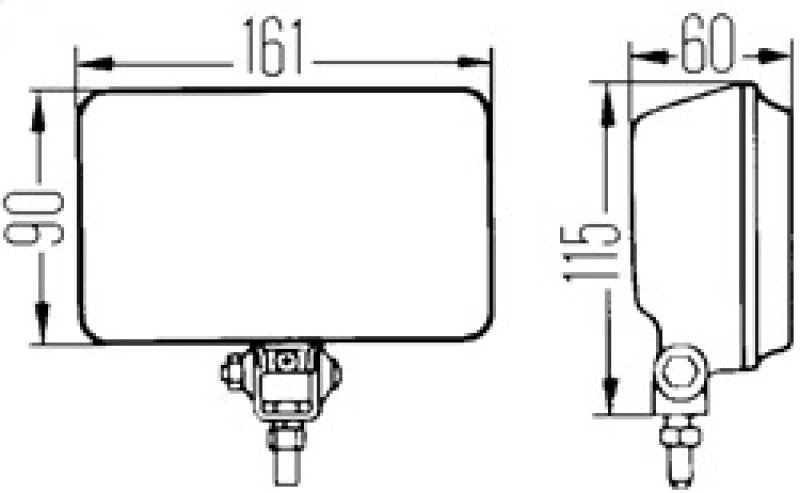 Hella - Hella 450 H3 12V SAE/ECE Fog Lamp Kit Clear - Rectangle (Includes 2 Lamps) - 005860601 - MST Motorsports