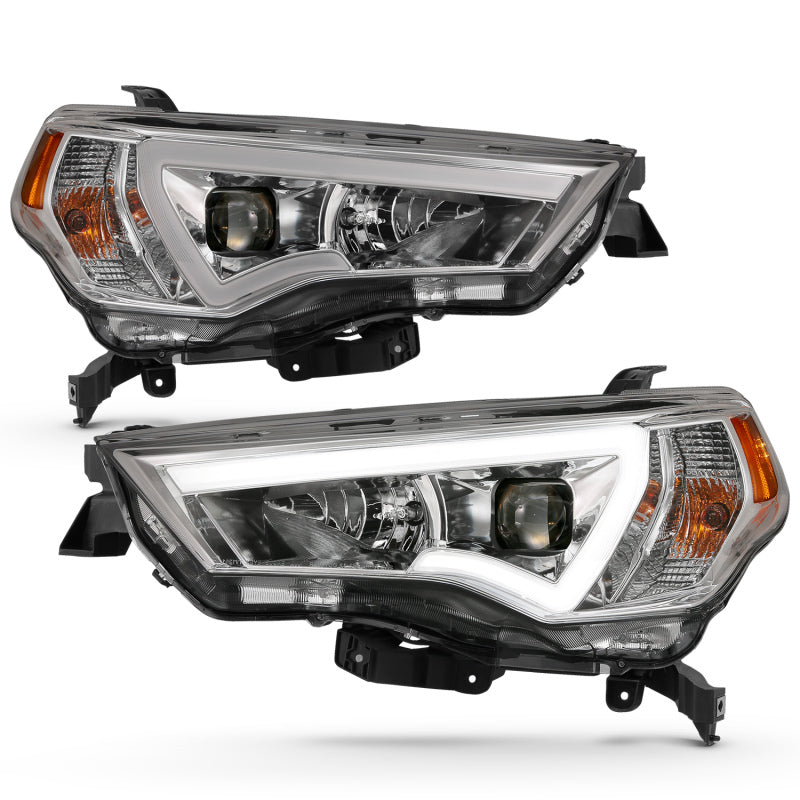 ANZO - Projector Headlights w/ Plank Style Switchback Chrome w/ Amber - 111417 - MST Motorsports