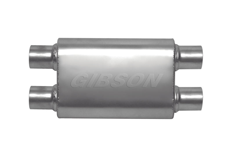 Gibson Performance Exhaust - CFT Superflow Dual/Dual Oval Muffler, Stainless - 55114S - MST Motorsports