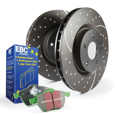 EBC Brakes - GD sport rotors, wide slots for cooling to reduce temps preventing brake fade. - S10KF1380 - MST Motorsports