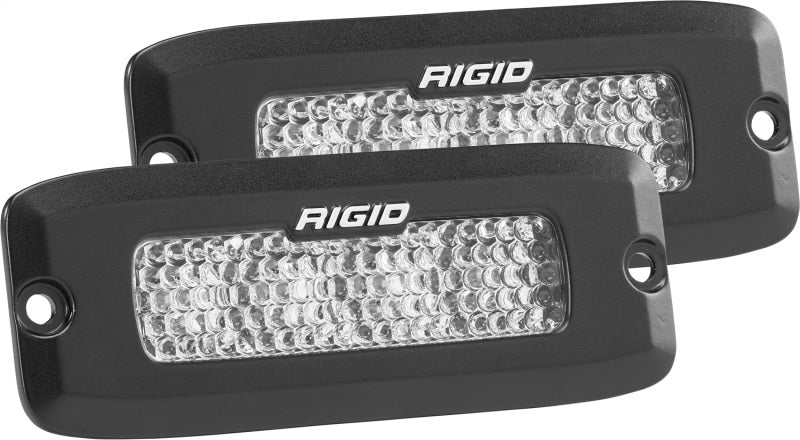 RIGID Industries - RIGID SR-Q Series PRO, Flood Diffused, Flush Mount, Black Housing, Pair - 925513 - MST Motorsports