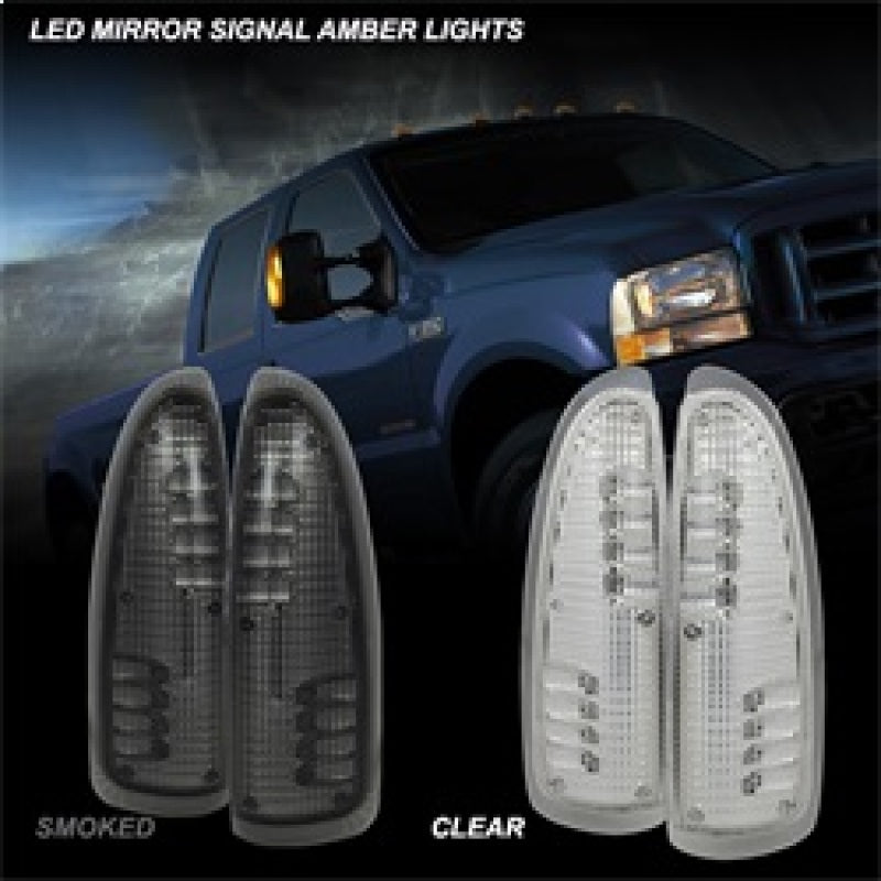 Spyder Auto - xTune Ford Superduty F250-F650 03-07 Amber LED Mirror Signal Lens - Clear ACC-LED-FDSD99-MR-C - 9924712 - MST Motorsports