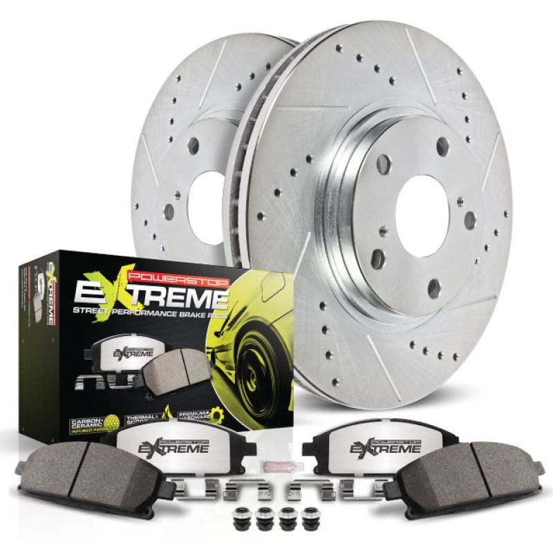 PowerStop - Power Stop 15-19 Subaru WRX Rear Z26 Street Warrior Brake Kit - K6977-26 - MST Motorsports