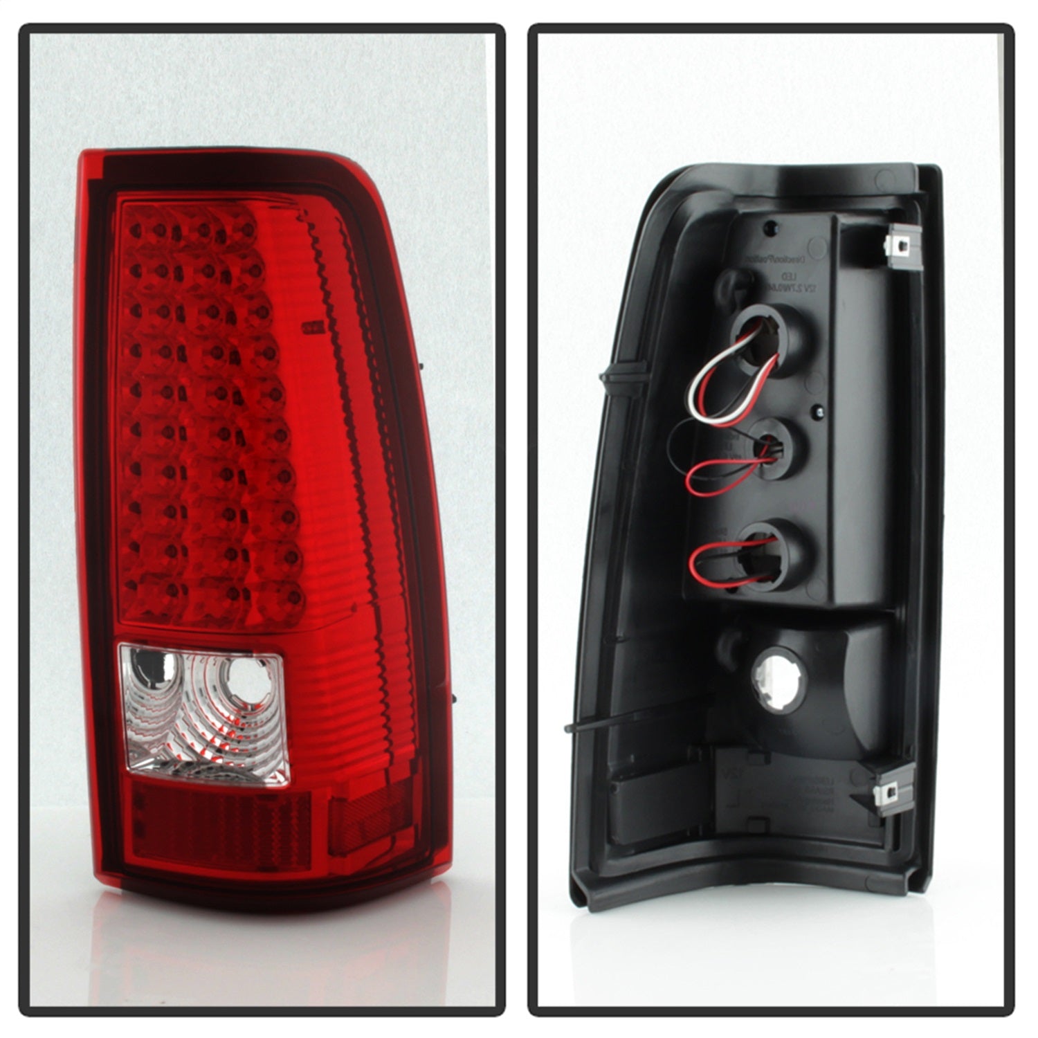 Spyder Auto - Xtune Chevy Silverado 1500/2500/3500 03-06 LED Tail Lights Red Clear ALT-ON-CS03-LED-RC - 5008787 - MST Motorsports