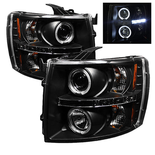 Spyder Auto - Projector Headlights - LED Halo - LED - Black - High H1 - Low H1 - 5009494 - MST Motorsports