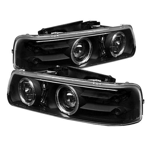 Spyder Auto - Projector Headlights - LED Halo - LED - Black - Low H1 - 5009593 - MST Motorsports