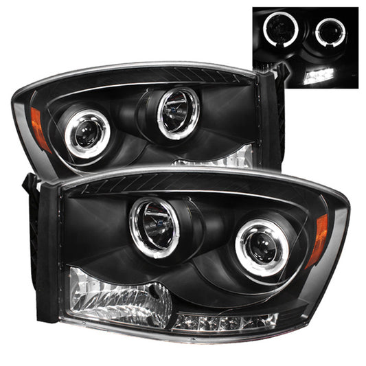 Spyder Auto - Projector Headlights - LED Halo - LED - Black - High H1 - Low H1 - 5010001 - MST Motorsports