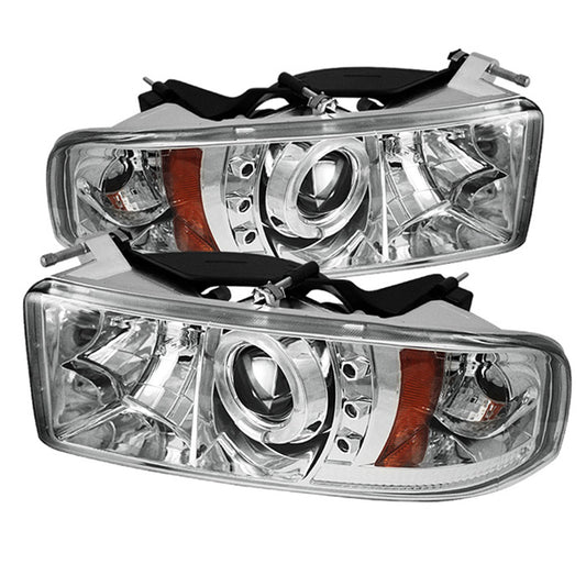 Spyder Auto - Ram Sport - Projector Headlights - LED Halo - LED - Chrome - High 9005 - Low H1 - 5010094 - MST Motorsports