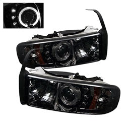 Spyder Auto - Ram Sport - Projector Headlights - LED Halo - LED - Smoke - High 9005 - Low H1 - 5010100 - MST Motorsports