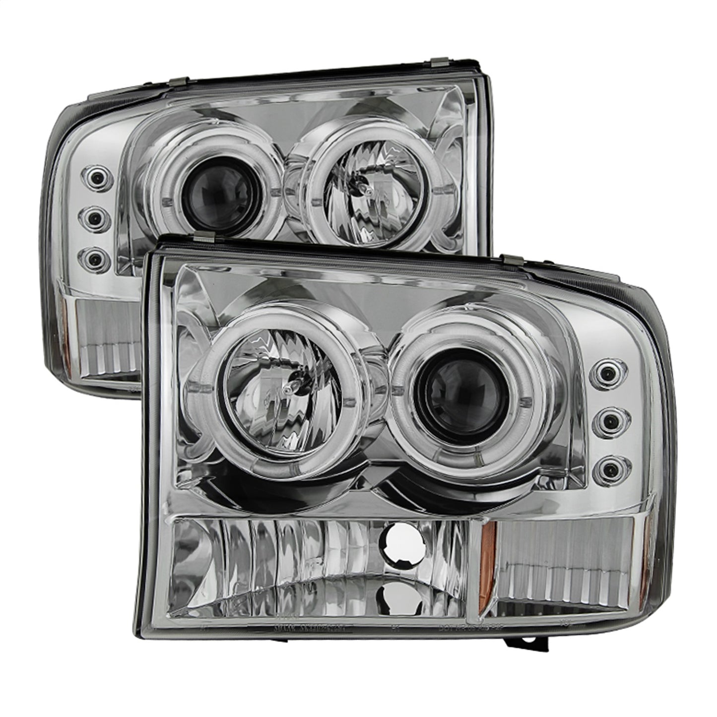 Spyder Auto - 1PC Projector Headlights - Version 2 - LED Halo - LED - Chrome - 5010360 - MST Motorsports