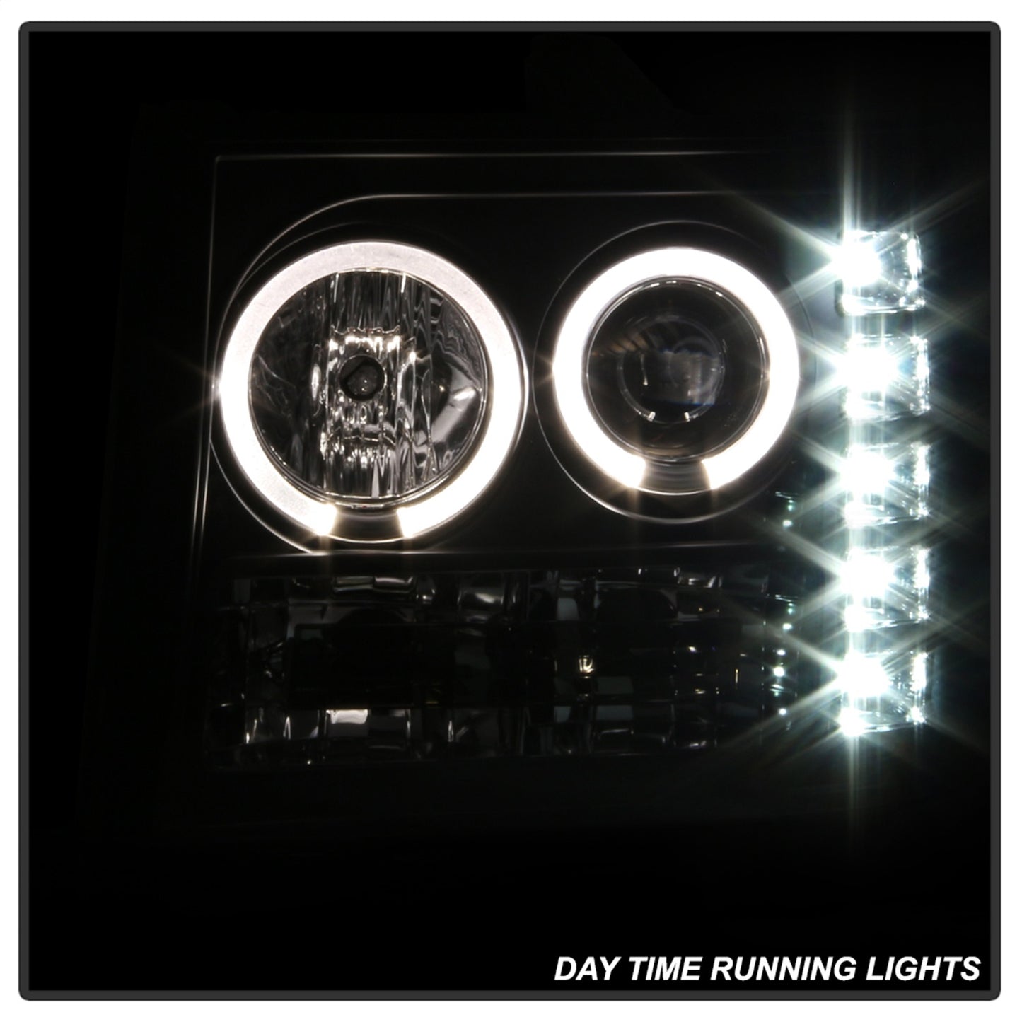 Spyder Auto - Projector Headlights - LED Halo- LED - Black - High H1 - Low H1 - 5010605 - MST Motorsports