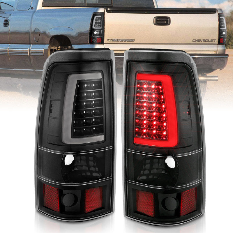 ANZO - Tail Light Assembly; LED; Black Housing; Clear Lens; Pair - 311330 - MST Motorsports