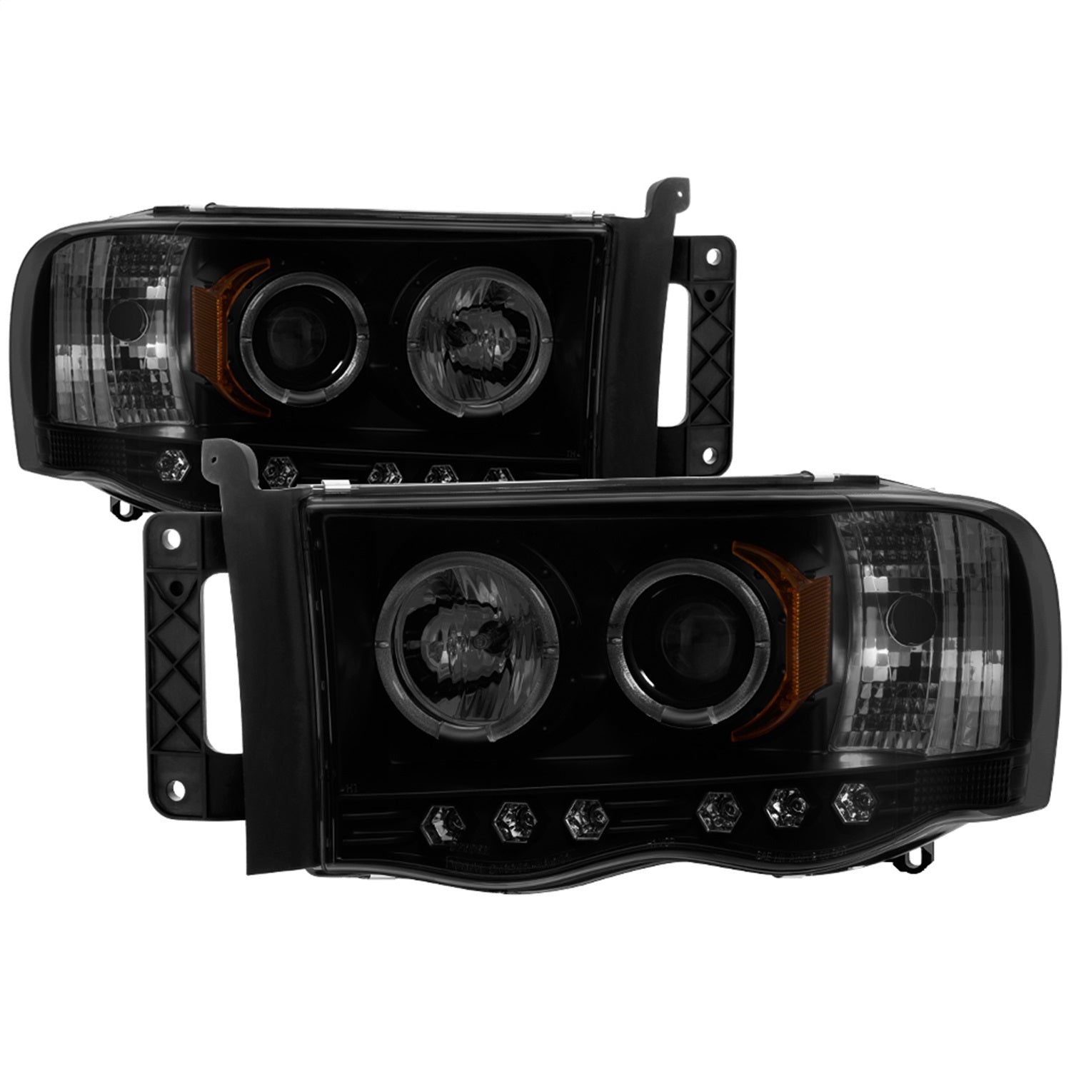 Spyder Auto - Projector Headlights - LED Halo - LED - Black Smoke - High H1 - Low H1 - 5078384 - MST Motorsports