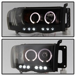 Spyder Auto - Projector Headlights - LED Halo - LED - Black Smoke - High H1 - Low H1 - 5078384 - MST Motorsports