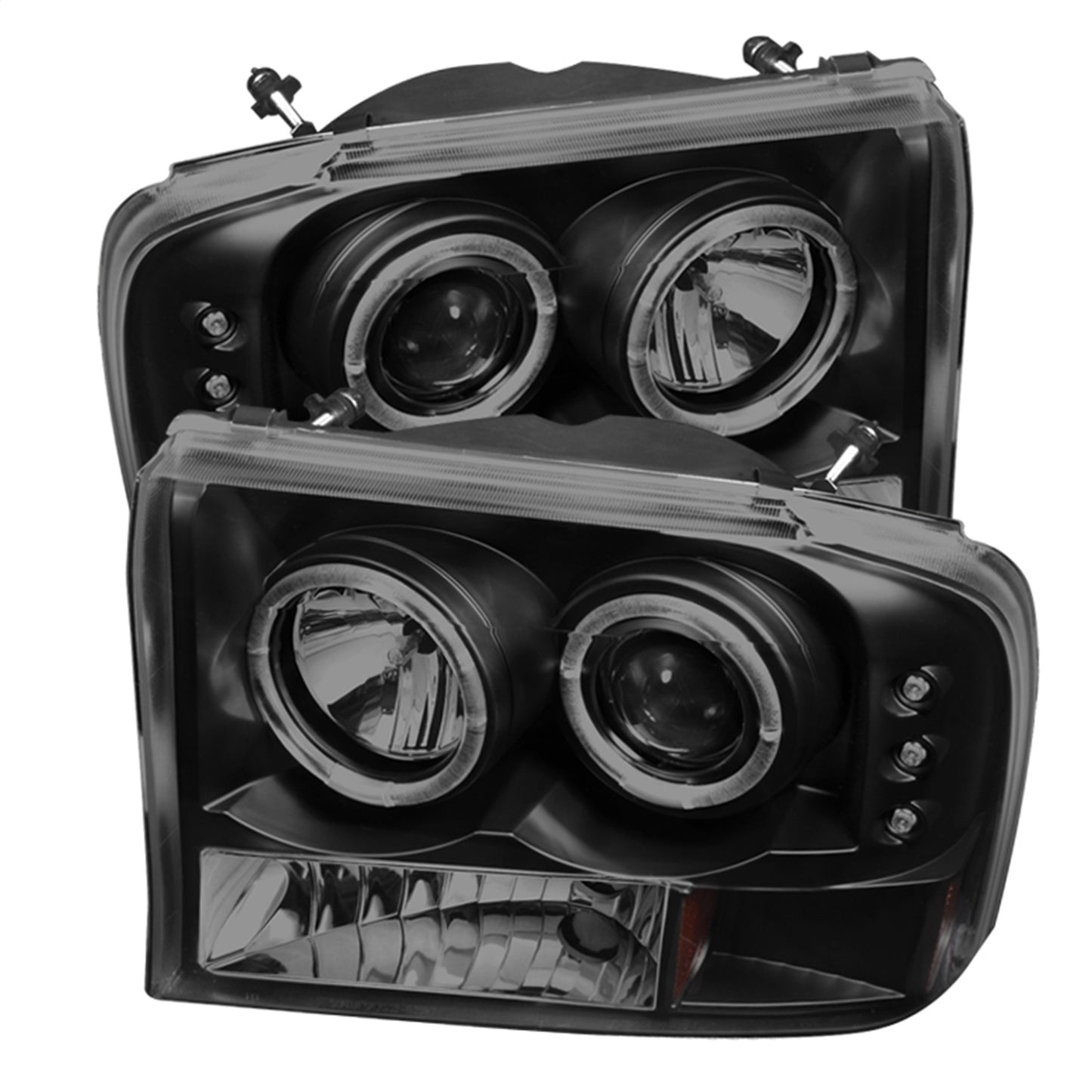 Spyder Auto - 1PC Projector Headlights - Version 2 - LED Halo - LED - Black Smoke - 5078452 - MST Motorsports