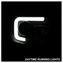 Spyder Auto - Projector Headlights - Light Bar DRL - Black Smoke - 5080165 - MST Motorsports