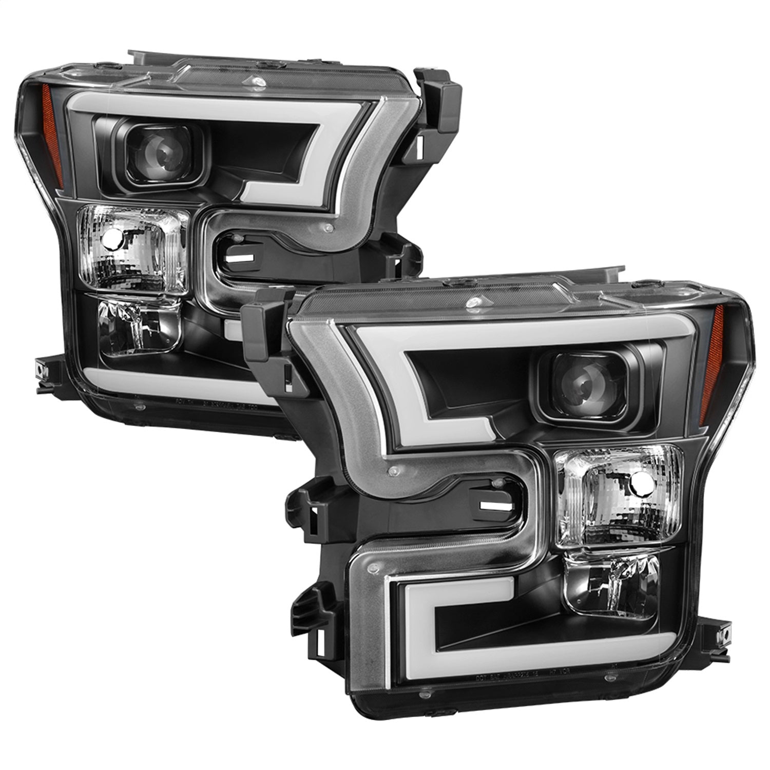 Spyder Auto - Projector Headlights - High H1 - Light Bar DRL LED - Black - 5083531 - MST Motorsports