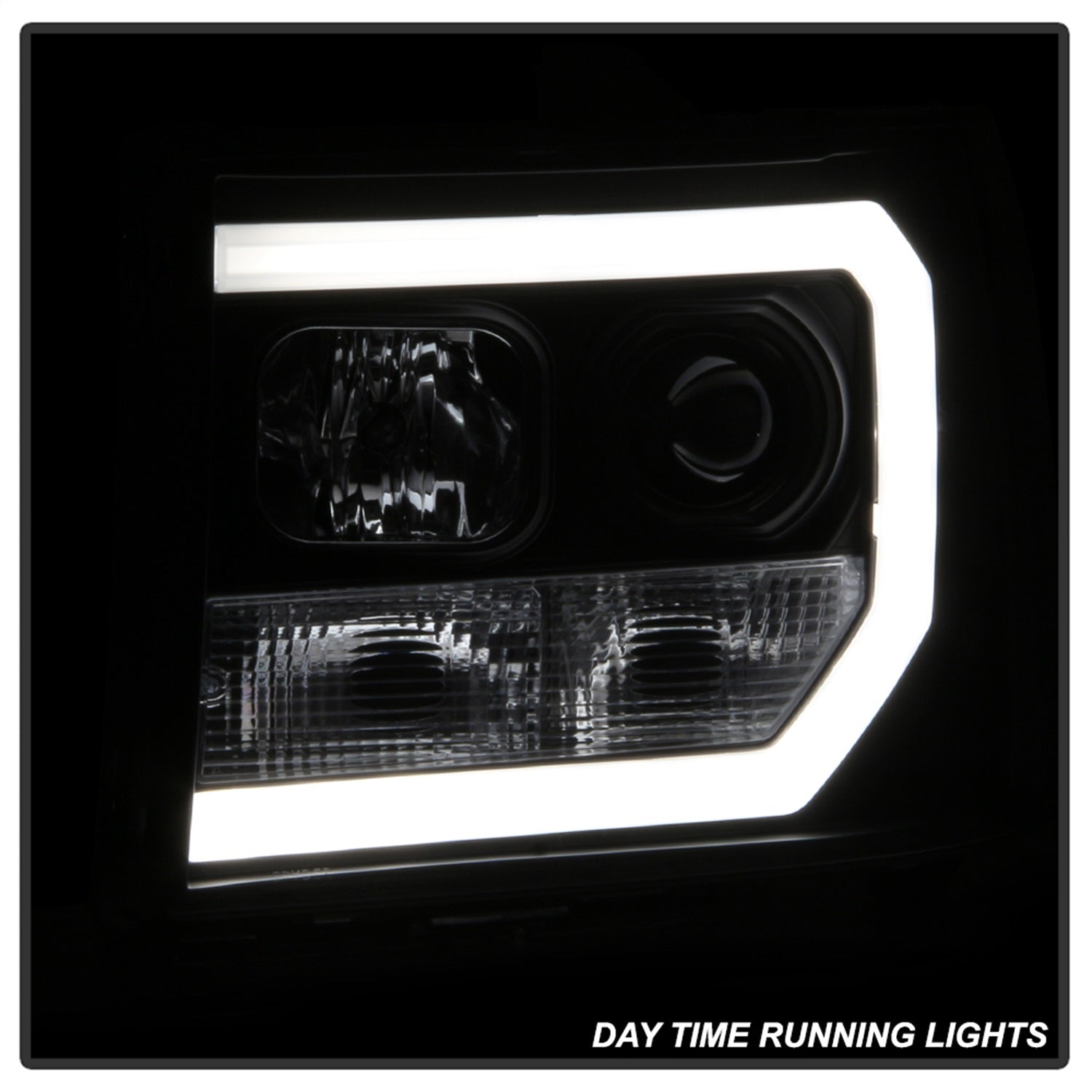 Spyder Auto - Version 2 Projector Headlights - Light Bar DRL LED - Black - 5083630 - MST Motorsports