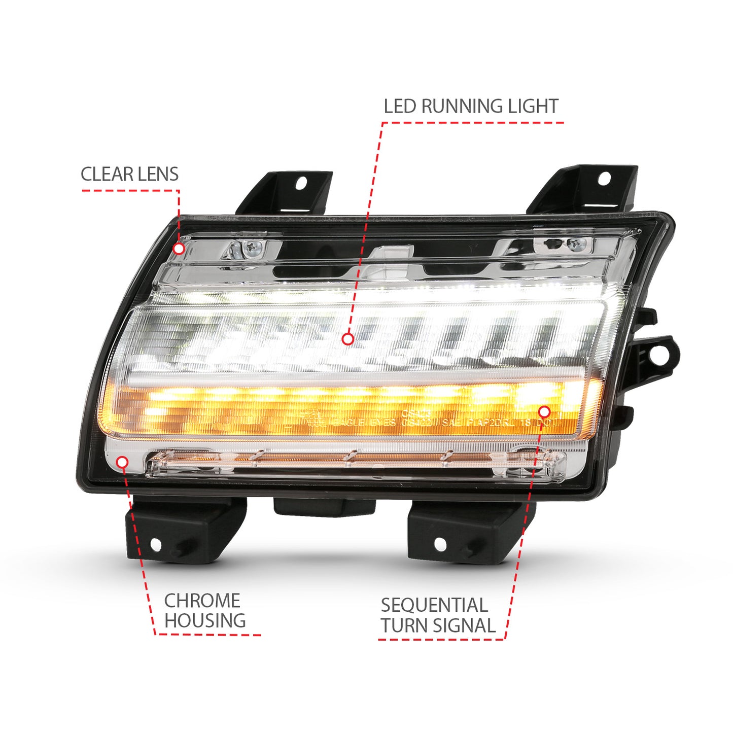 ANZO - LED Chrome Clear w/ Sequential signal - 511083 - MST Motorsports