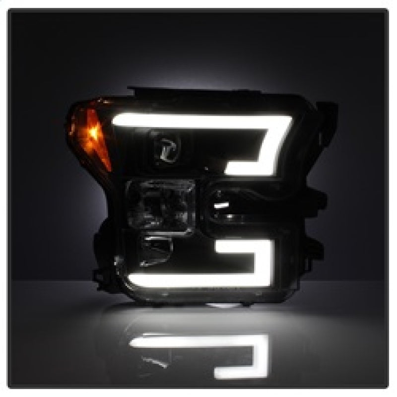 Spyder Auto - Projector Headlights - High H1 - Light Bar DRL LED - Black - 5083531 - MST Motorsports