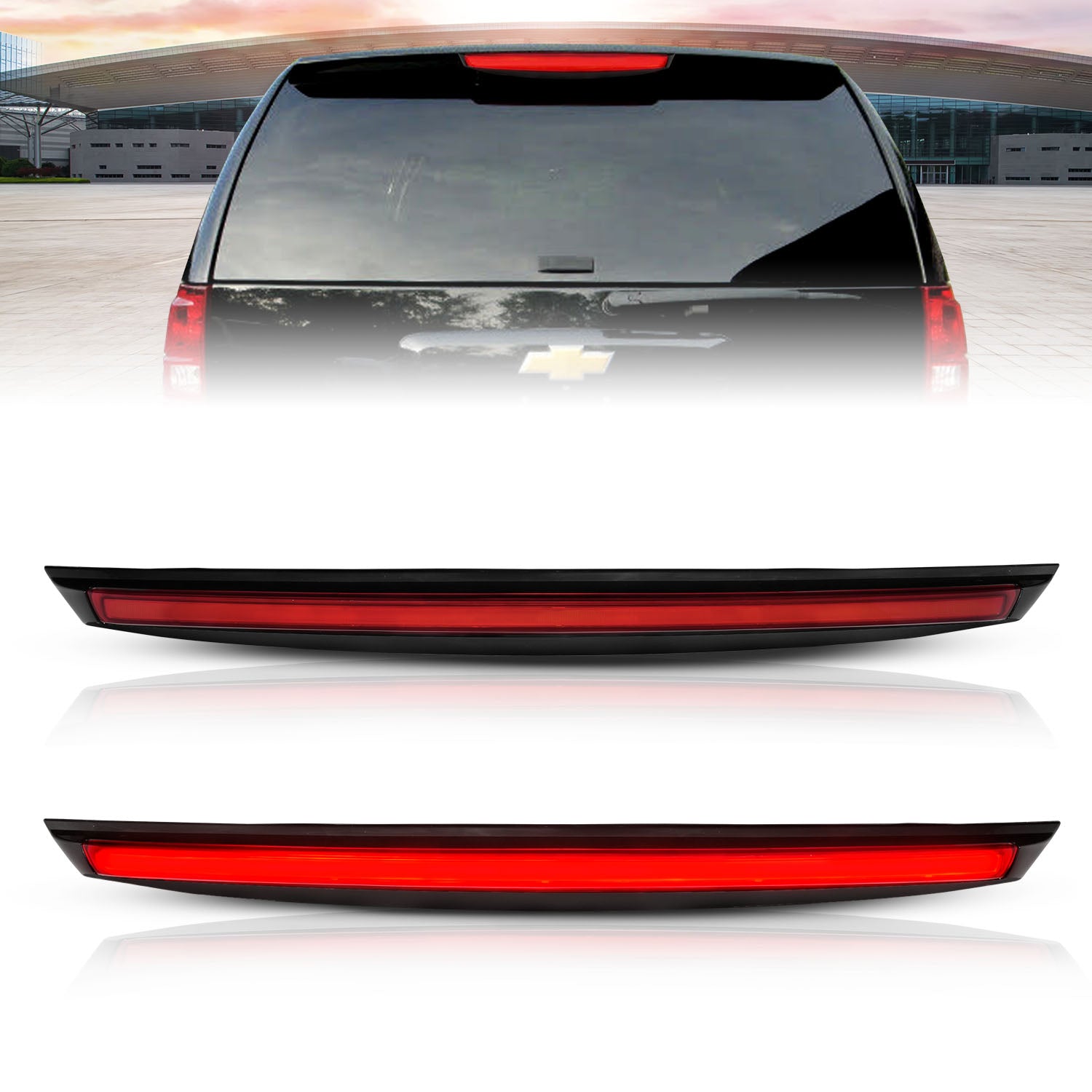 ANZO - Third Brake Light Assembly; LED; Black Housing; Red Lens, W/ Spoiler; PC - 531110 - MST Motorsports