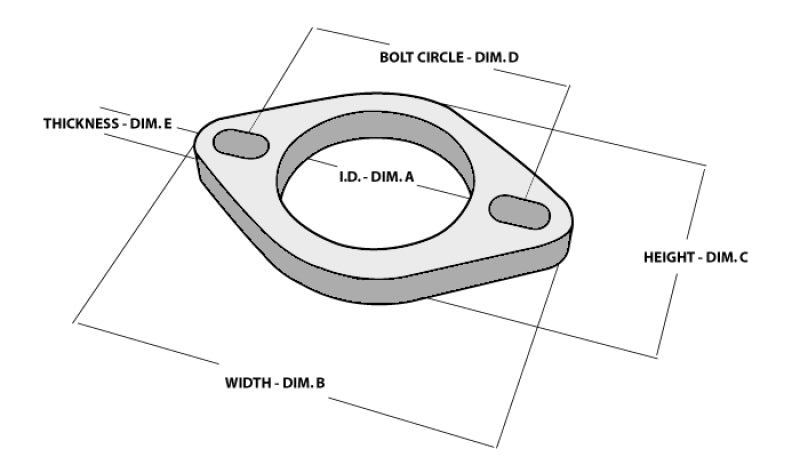 Vibrant - 2-Bolt Stainless Steel Flanges, 3.00" I.D. - Box of 5 Flanges - 1473 - MST Motorsports